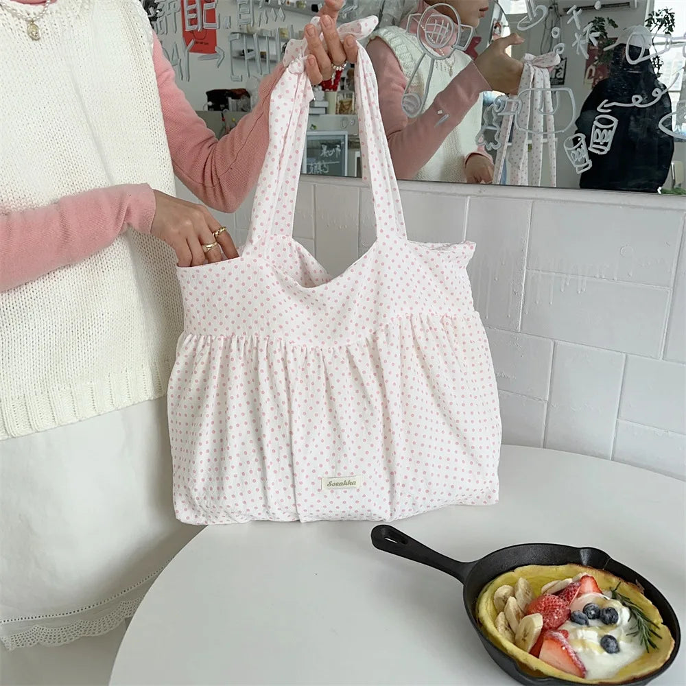 Casual Large Capacity Belted Canvas Tote Bag for Women