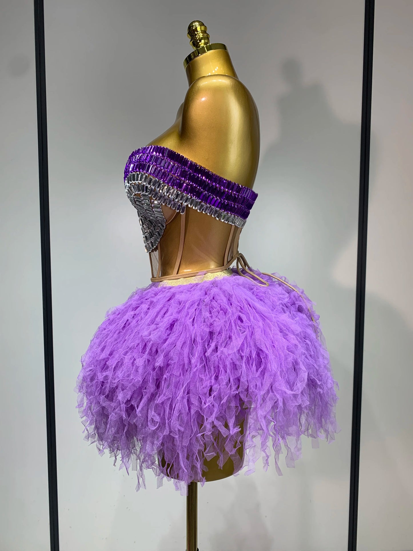 Sparkly Black Sequins Two Pieces Set for Women Party Evening Prom Celebrate Birthday Photo Shoot Dress Nightclub Dance Costume