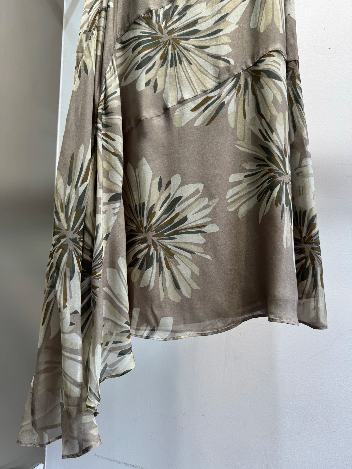 Loose Floral Print Silk Resort Five Piece Set for Women