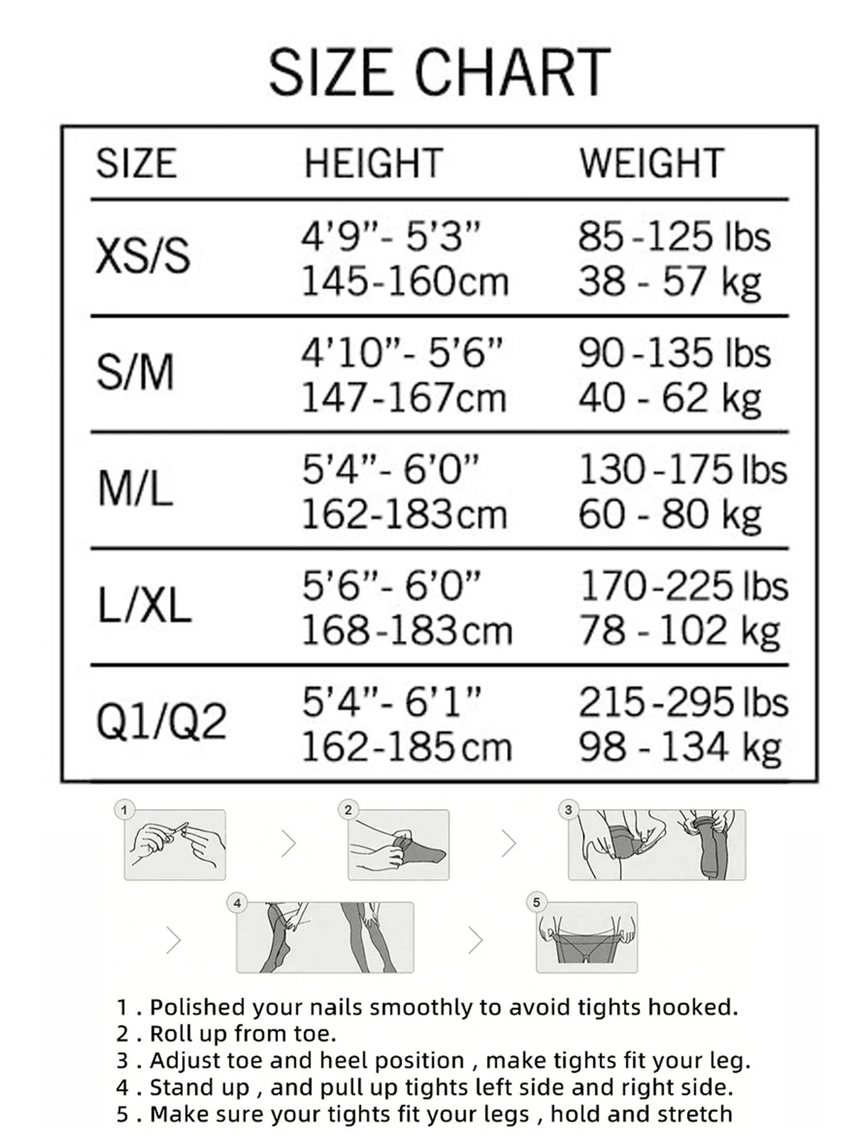 Soft Sheer Lightweight Full-Length Pantyhose for Women