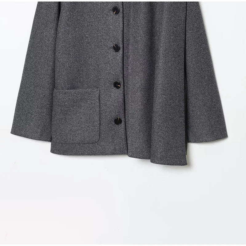 Classic Long Trench Coat With Detachable Scarf for Women