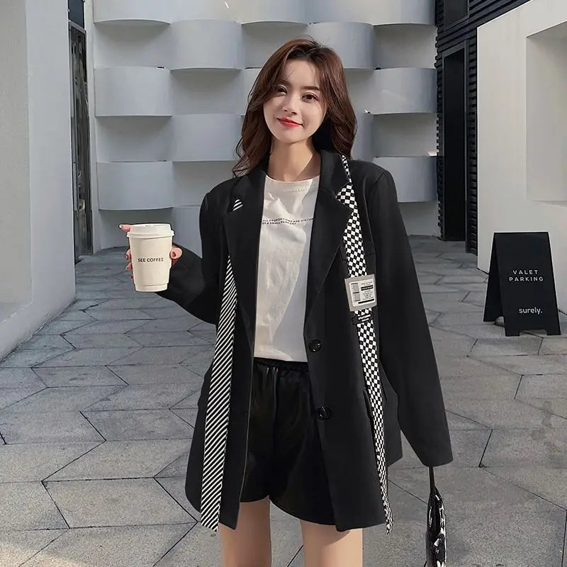 Jacket For Women Casual Long Trend Blazers Luxury Women's Clothing High Quality Clearance Korean 2025 Coat Fall Outfits Blazer