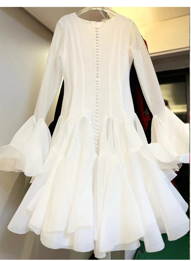 Ruffled Hem A-Line Dress
