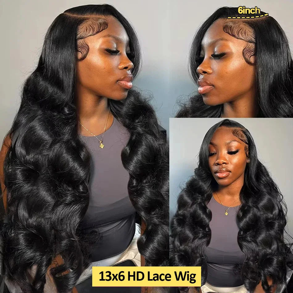 Pre Plucked Body Wave Human Hair Lace Front Wig for Women