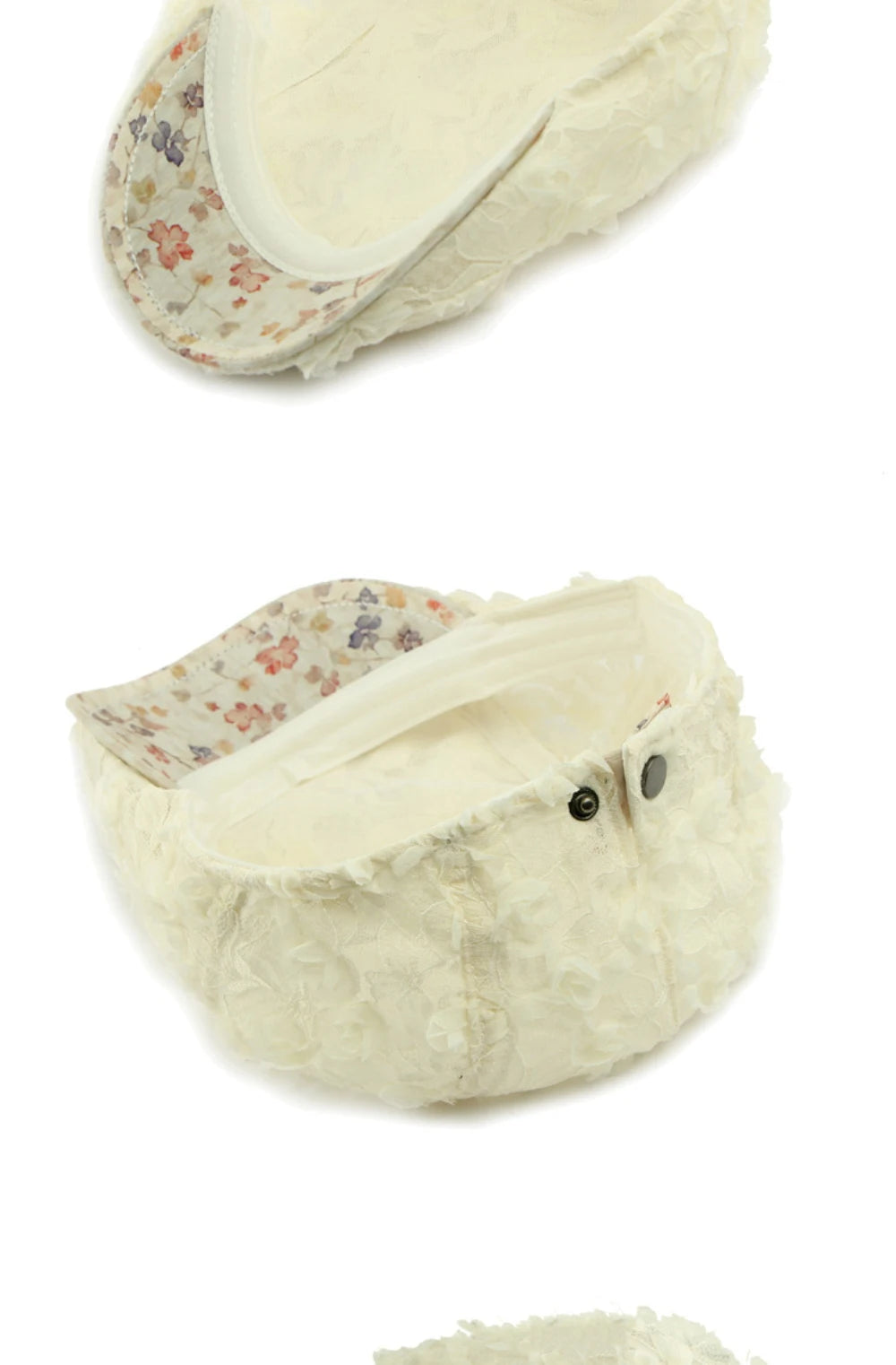 Spring Summer Floral Lace Mesh Beret Hat for Women