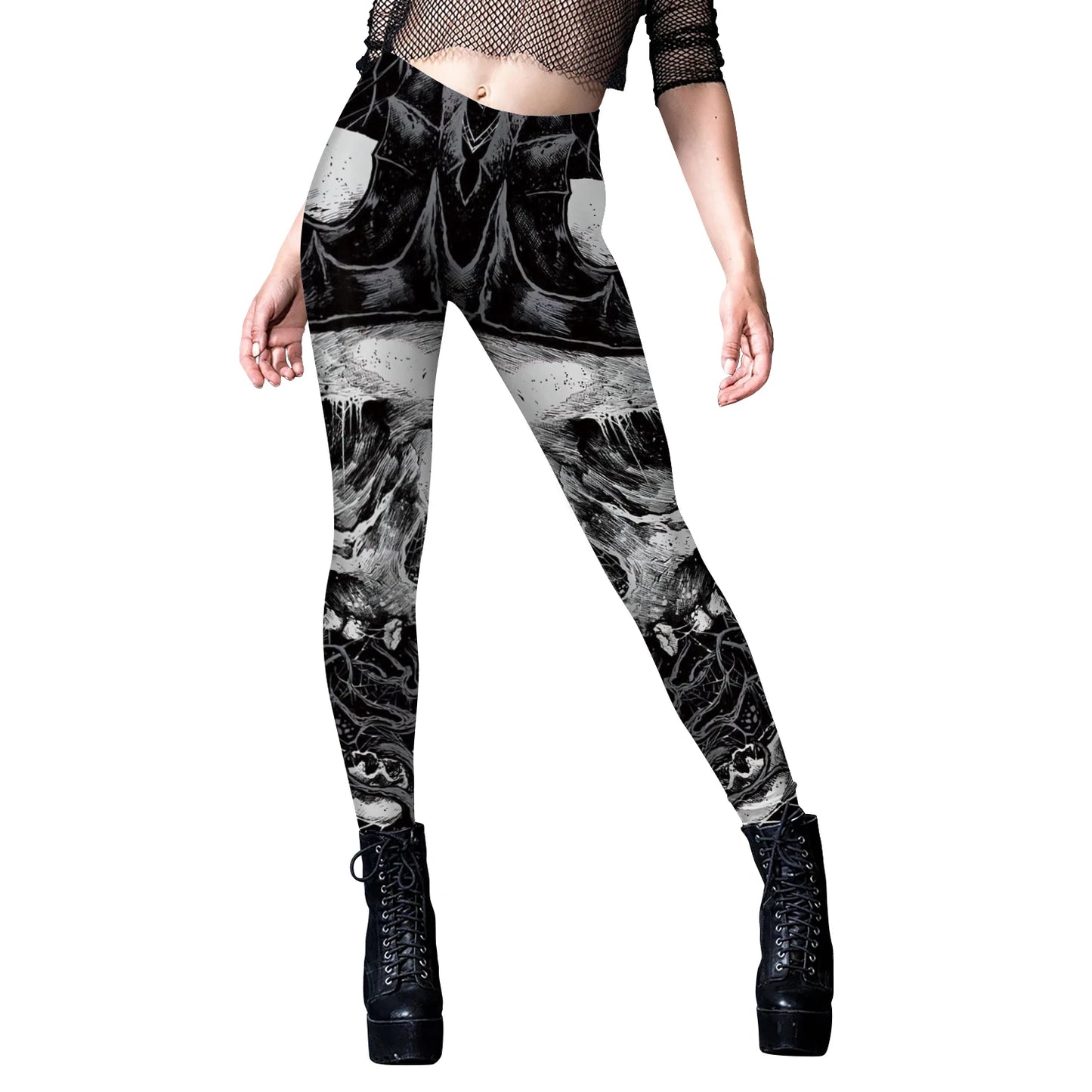 Three Dimensional Skeleton Cosplay Leggings for Women