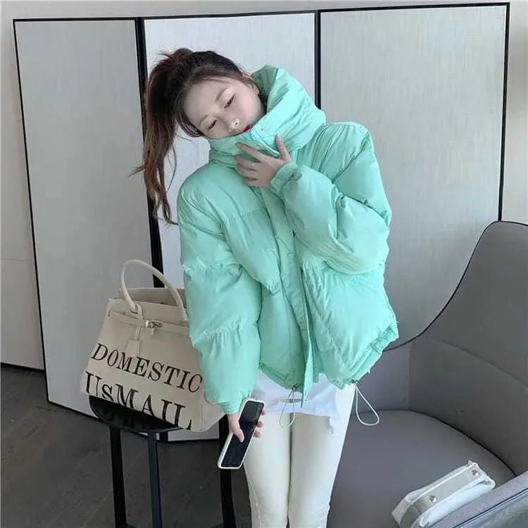 Warm Oversized Hooded Cotton Puffer Parka for Women