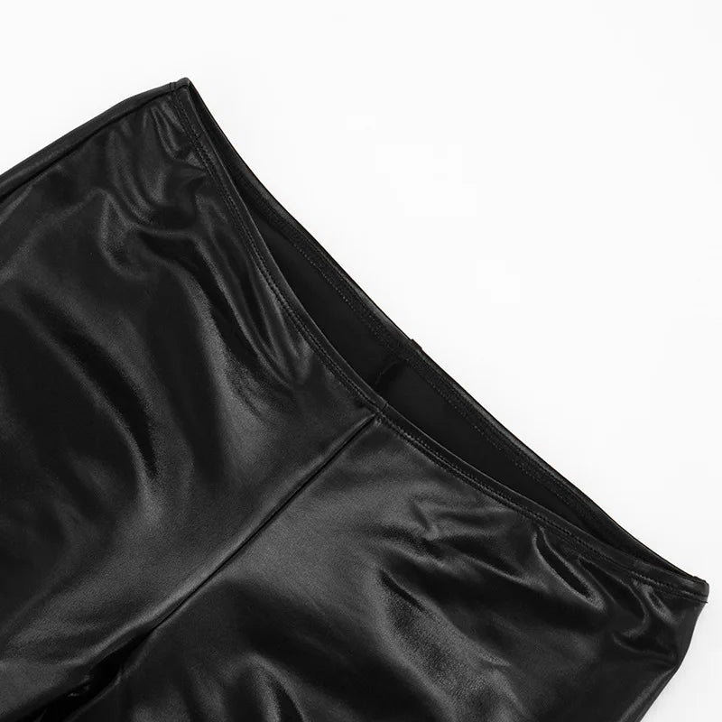 Patchwork Low-Waist Bodycon Pants With Stretch for Women