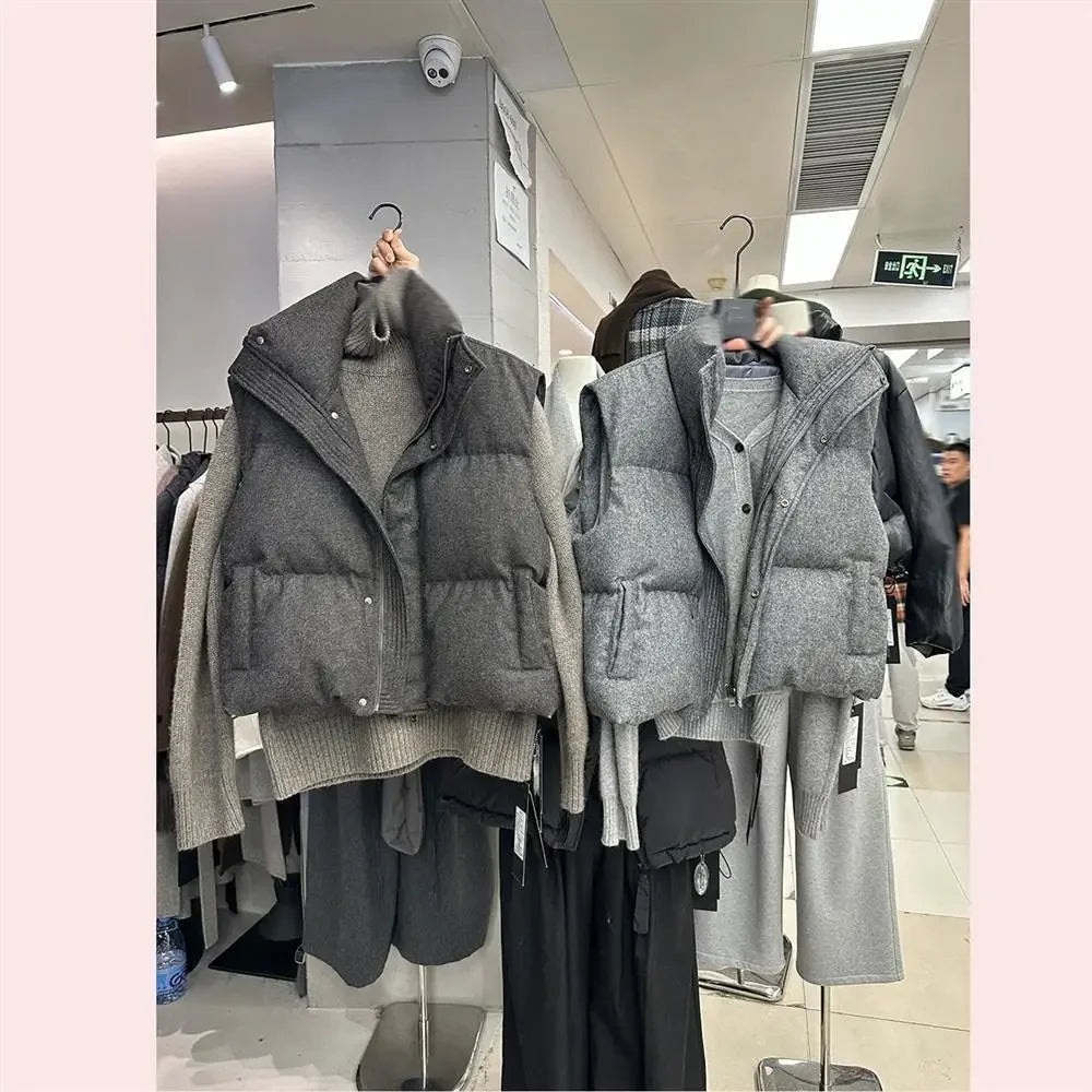 Zippered Womens Parka Vest