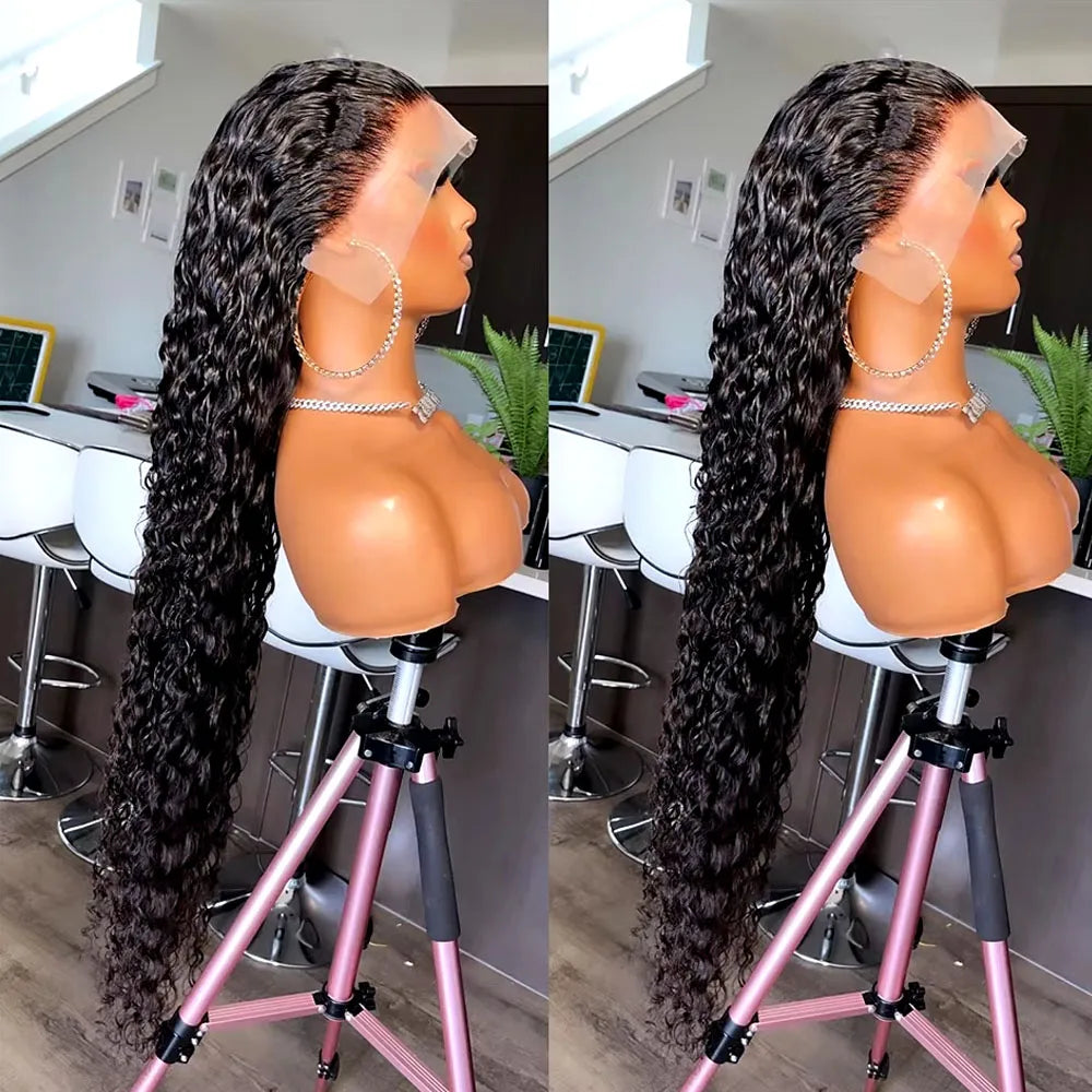Long Jerry Curly Lace Front Human Hair Wig for Women