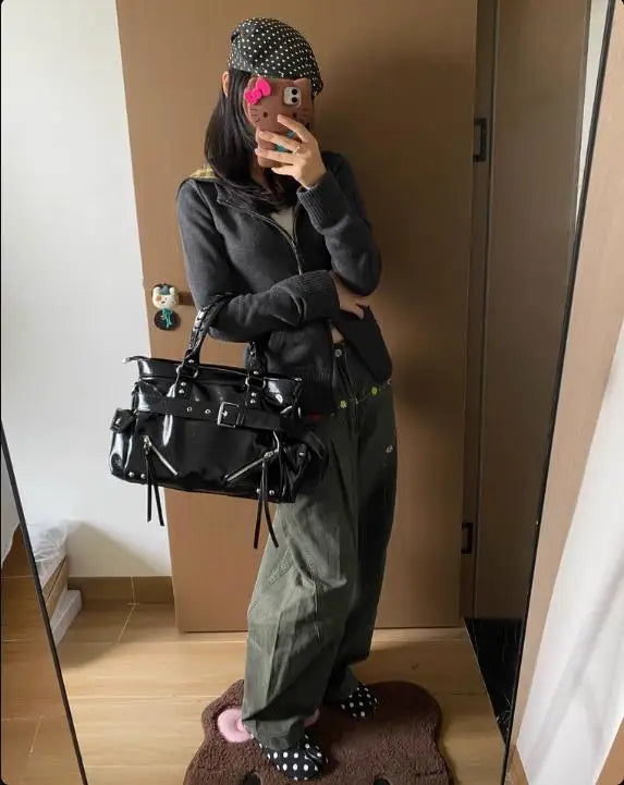 Top Quality Luxury Brand Handbag And Purse Designer Soft Leather Shoulder Bag Black Totes Women Fashion Underarm Tote Bags