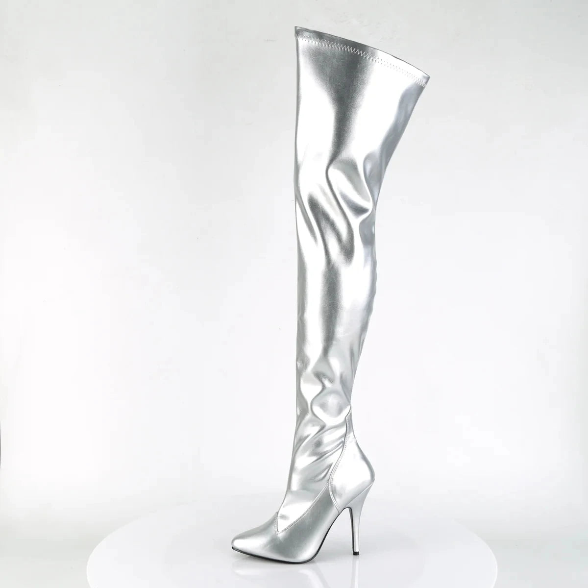 Plus Size Over-The-Knee Leather Stiletto Boots for Women
