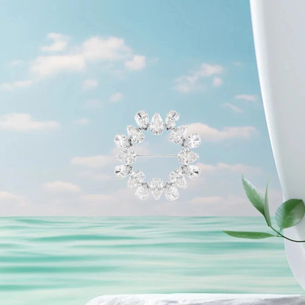 Pearl Crystal Necklace and Earring Jewelry Set for Women