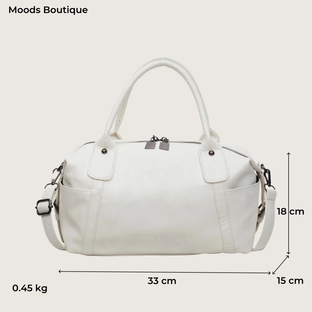 Practical Pure Color Vegan Leather Shoulder Crossbody Bags for Women