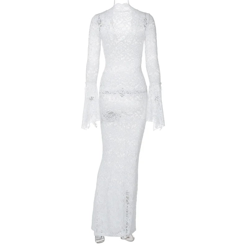 Lace Hollow Maxi Dress