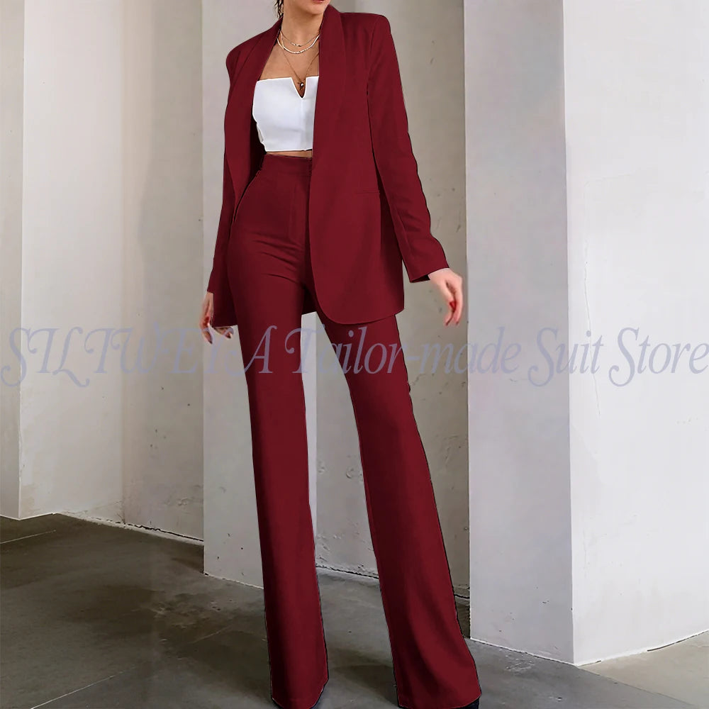 Classic Sophisticated Single Breasted Pants Set for Women