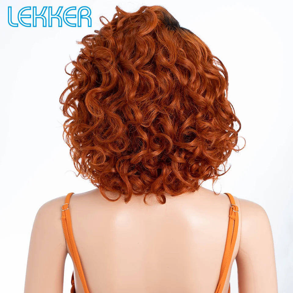 Long Wavy Lace Front Human Hair Bob Wig with C Part for Women