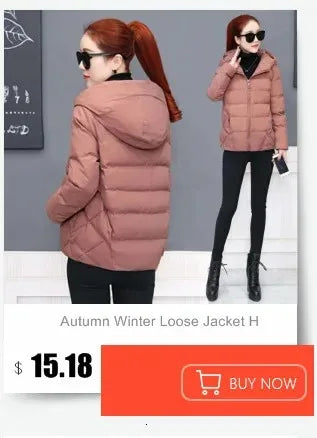 Warm Oversized Hooded Cotton Puffer Parka for Women