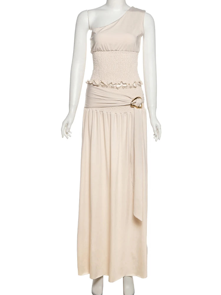Chic Elegant Pleated Trim Deluxe Two Piece Set for Women