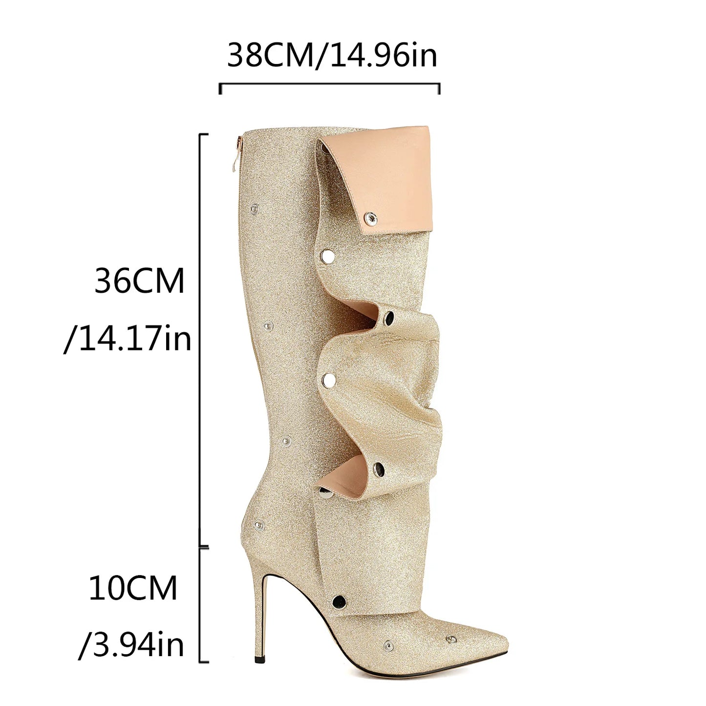 Pointed Toe Stiletto Zipper Ankle Boots