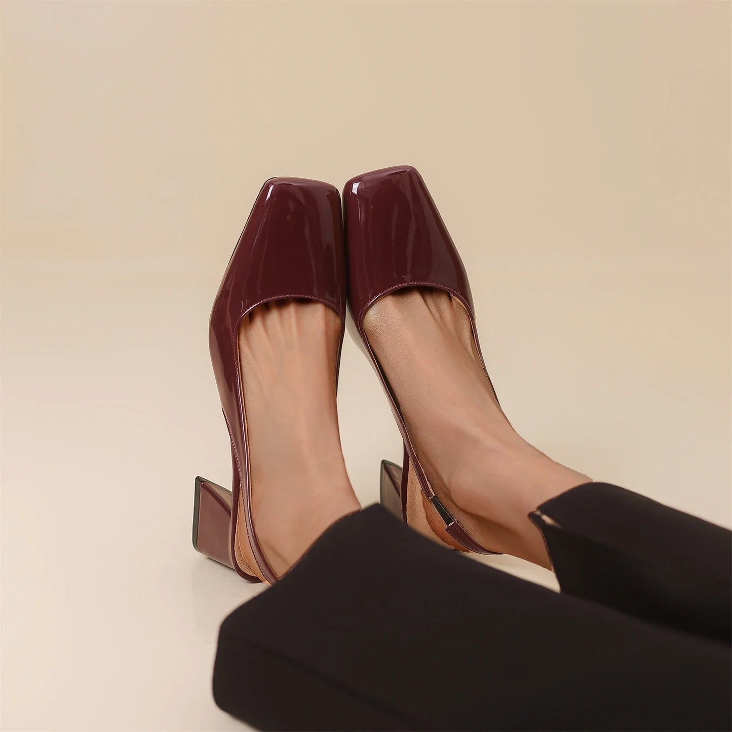 Elegant Bright Green Patent Leather Slingback Pumps for Women
