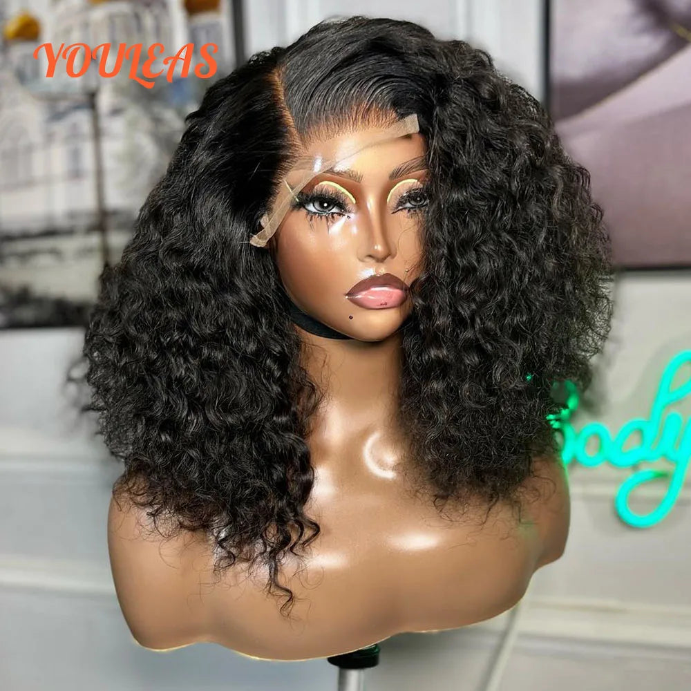 300% Density 13x4 Water Wave Transparent Lace Front Glueless Wig Human Hair Ready To Wear 4x4 Lace Closure 100% Human Hair wig