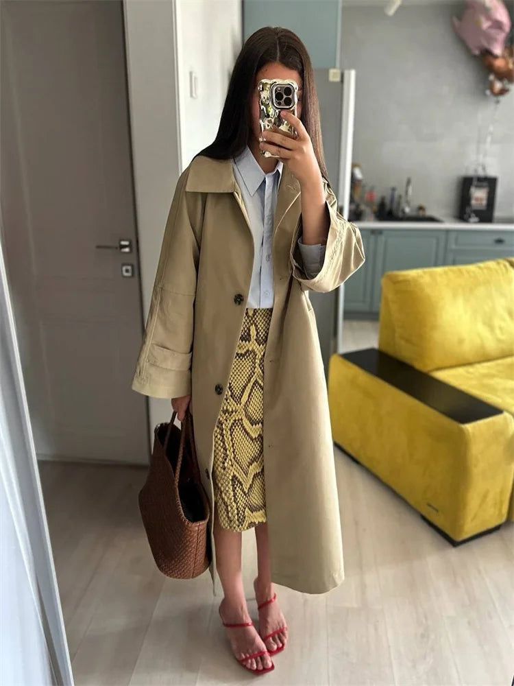 Snakeskin Patchwork High Waist Skirt