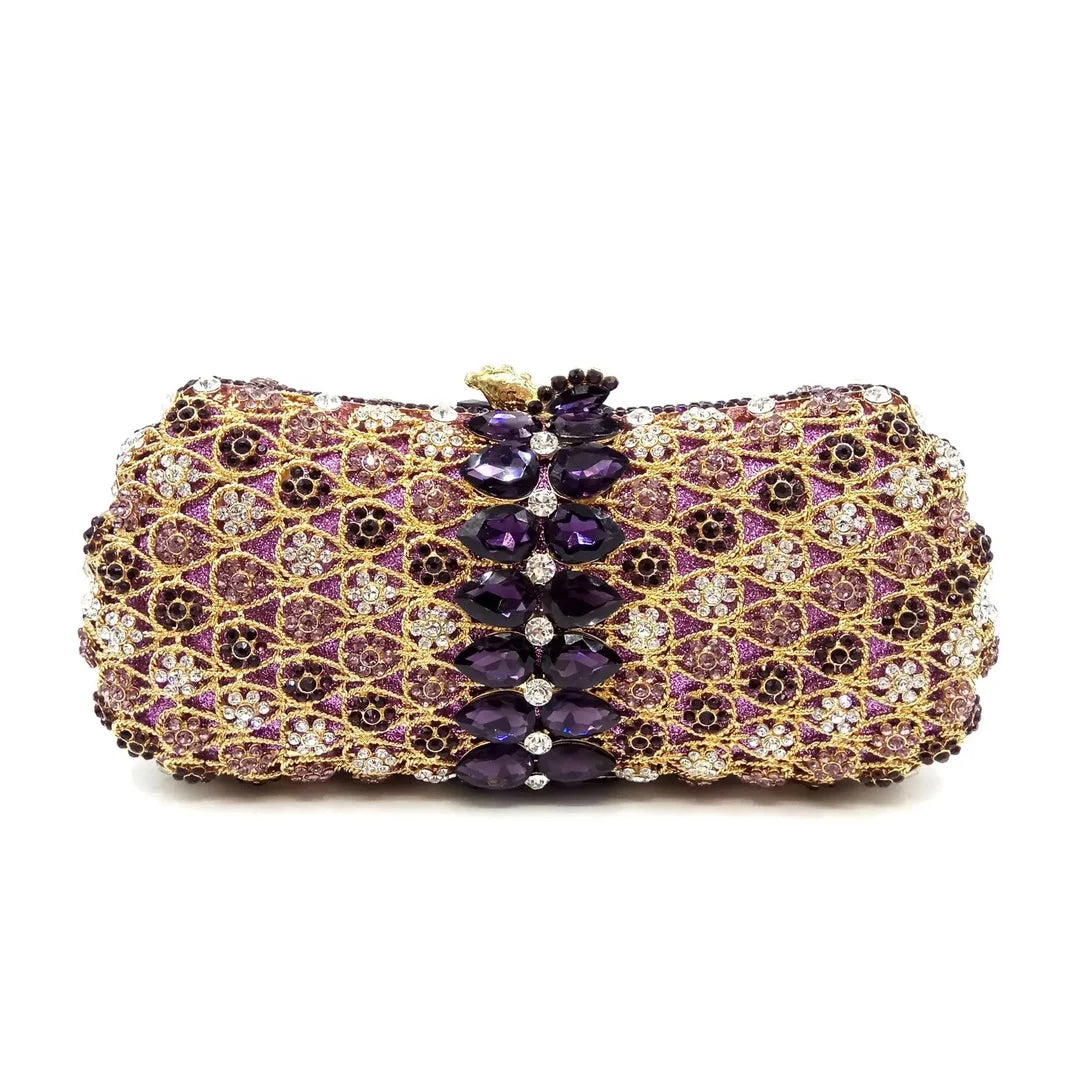 Hollow Rhinestone Evening Clutch Handbag for Women