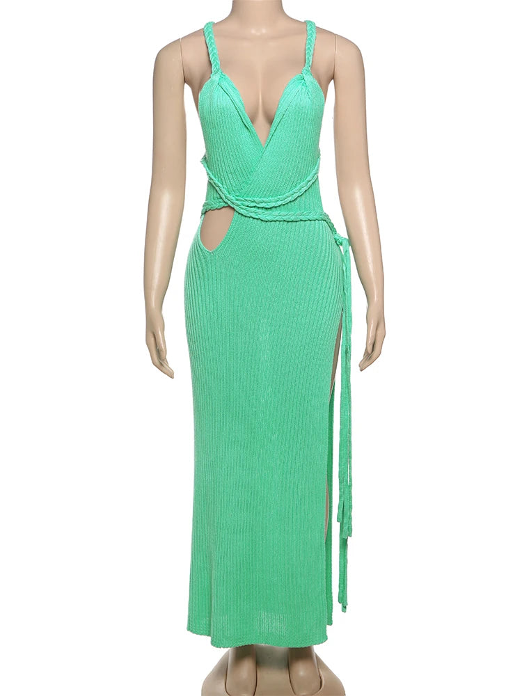 Backless Halter Dress