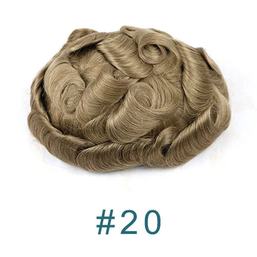 Natural Curly V Loop Hair Replacement Toupee for Women