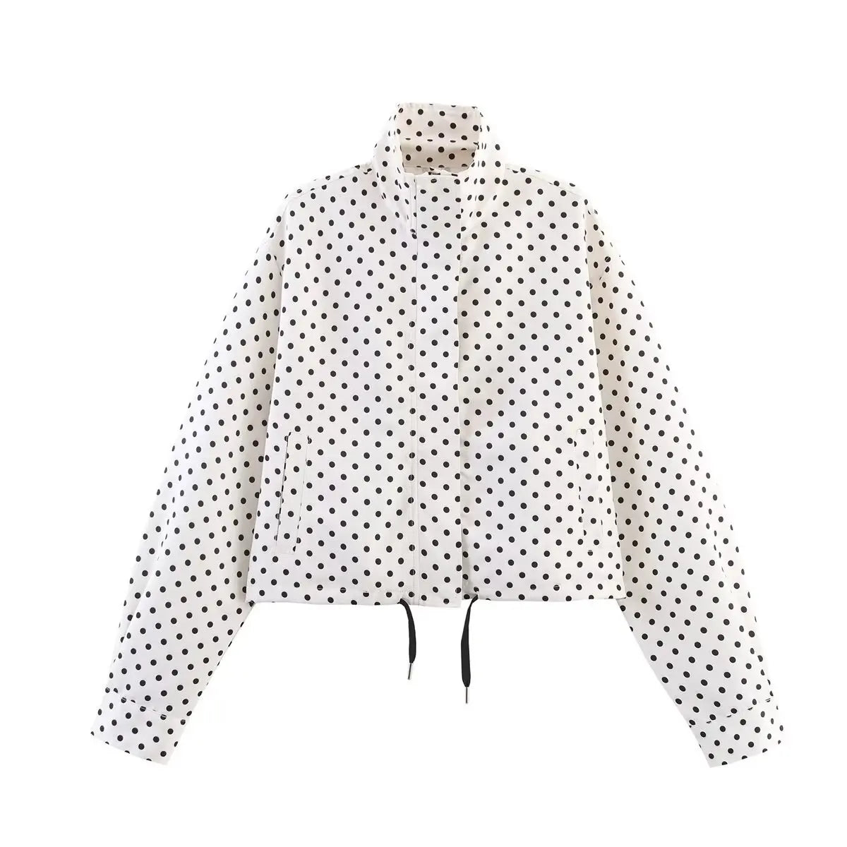 Autumn Retro Polka Dot Long Sleeve Jacket for Women