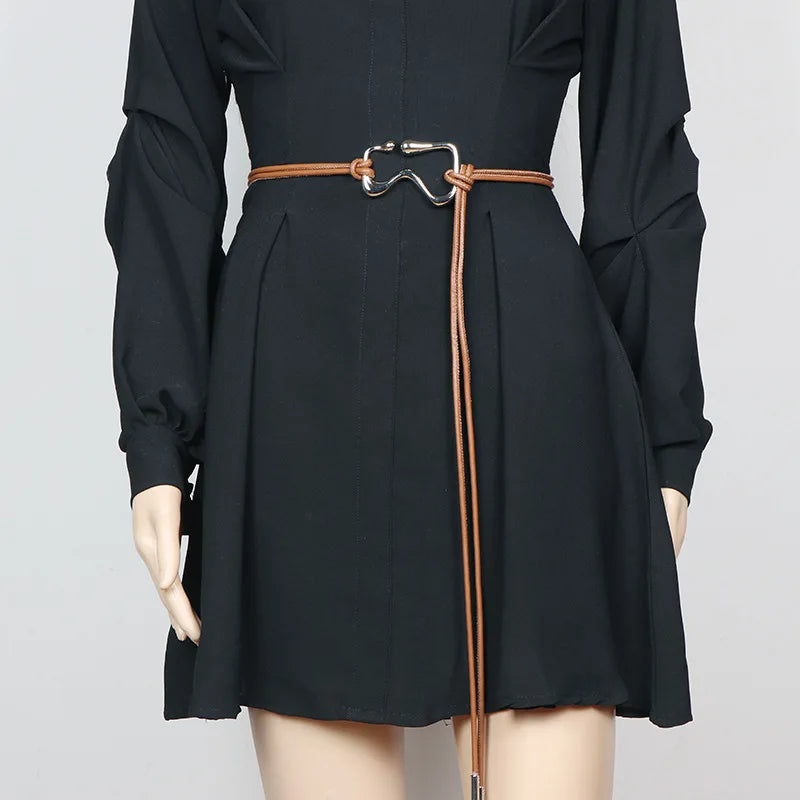 Fashion Braided Gold Knot Waist Chain Belt for Women