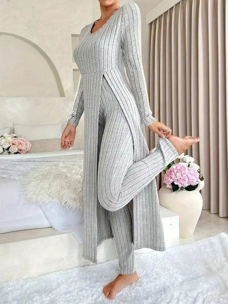 Autumn Casual Two Piece Top And Pants Set for Women
