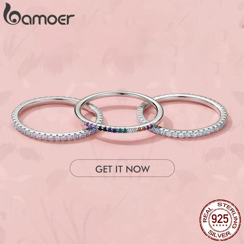 Gold Plated Simulated Diamond Stackable Rings for Women
