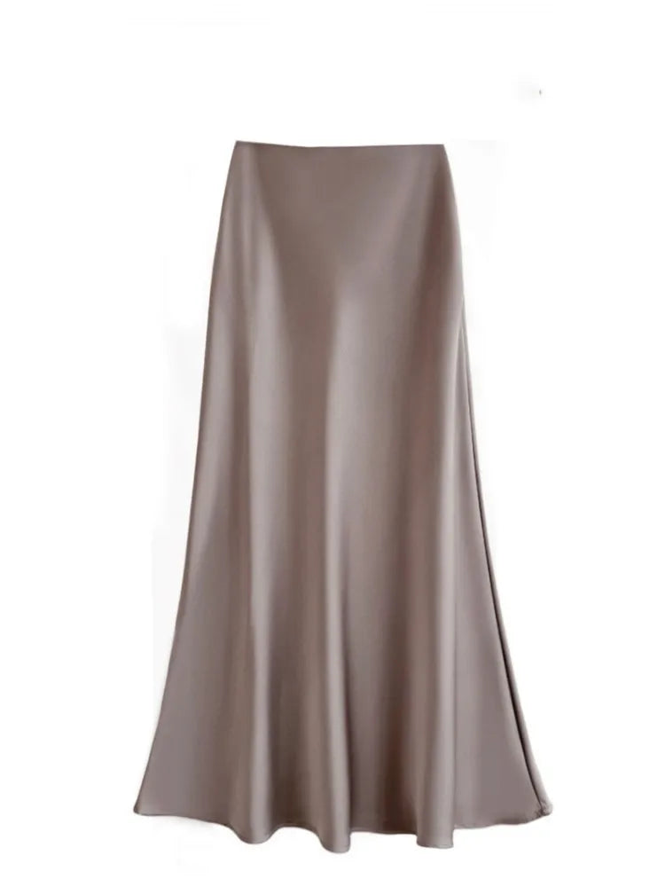 Chic Solid Color High-Waisted Fishtail Skirt for Women