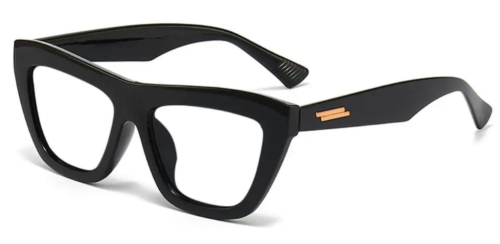 Clear Green Reading Glasses With Gold Stripe Frame for Women