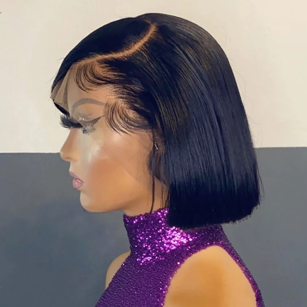 Bone Straight Glueless Bob Wig