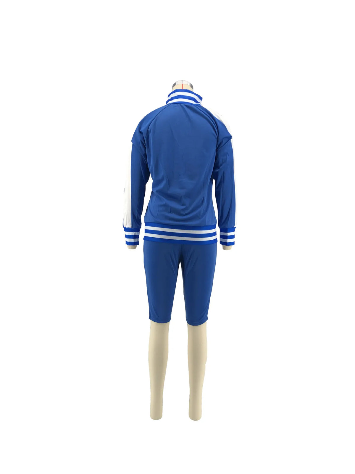Casual Cold Shoulder Zipper Tracksuit Set for Women