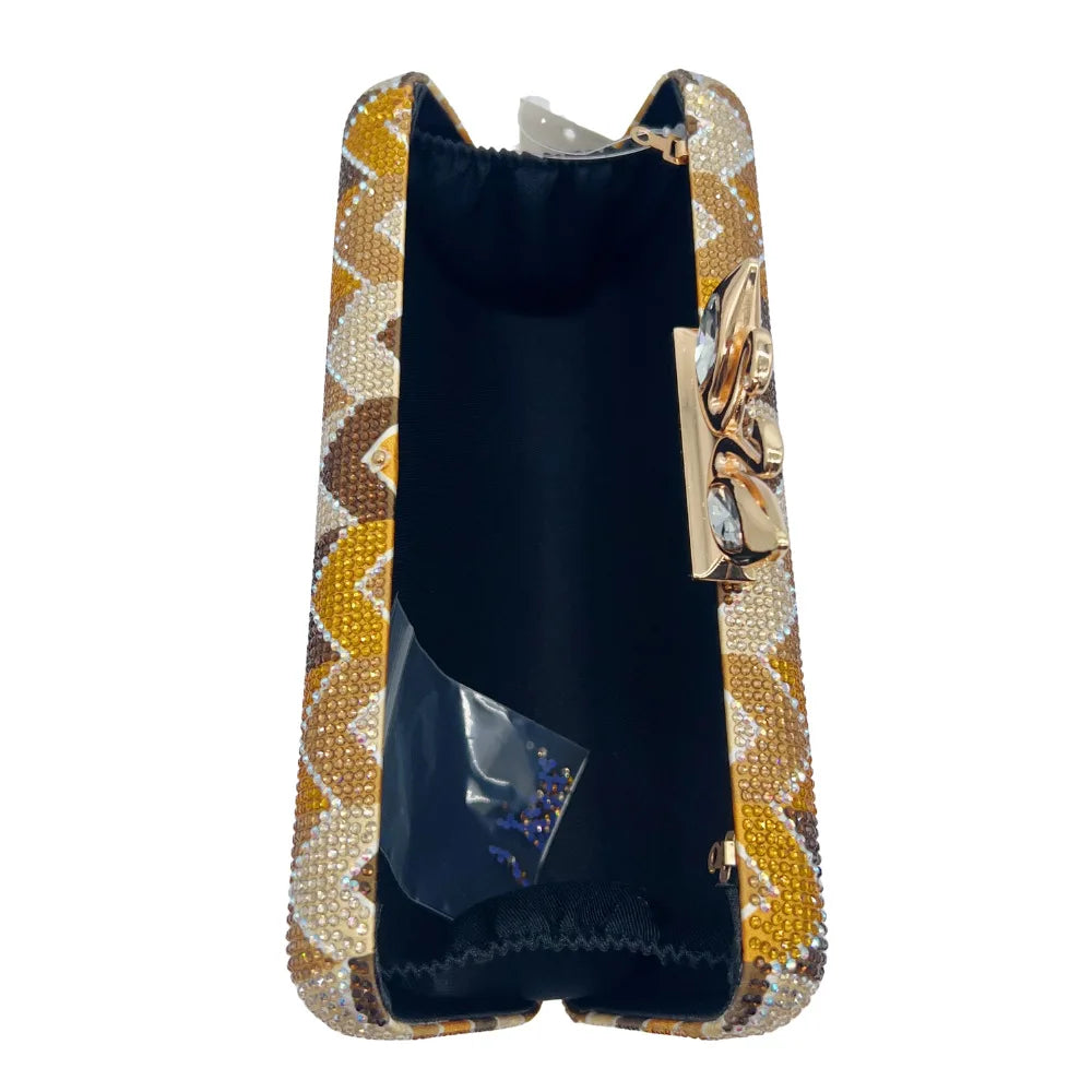 Shiny Rhinestone Clutch Handbag for Women Party Occasions