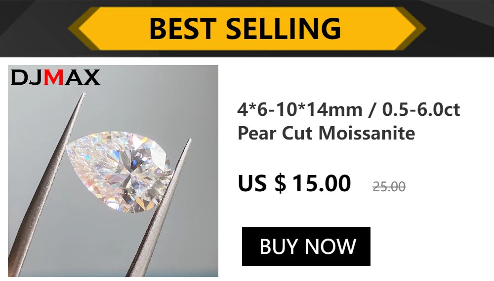 White Gold Plated Moissanite Drop Earrings for Women