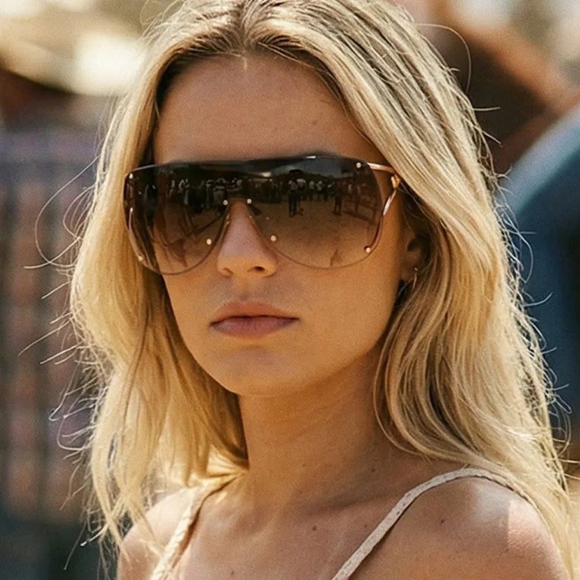 Oversized Shield Fashion Sunglasses