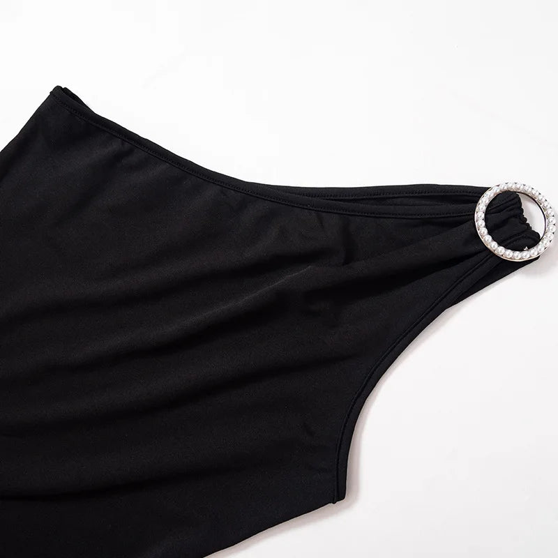 Backless One Shoulder Maxi Dress