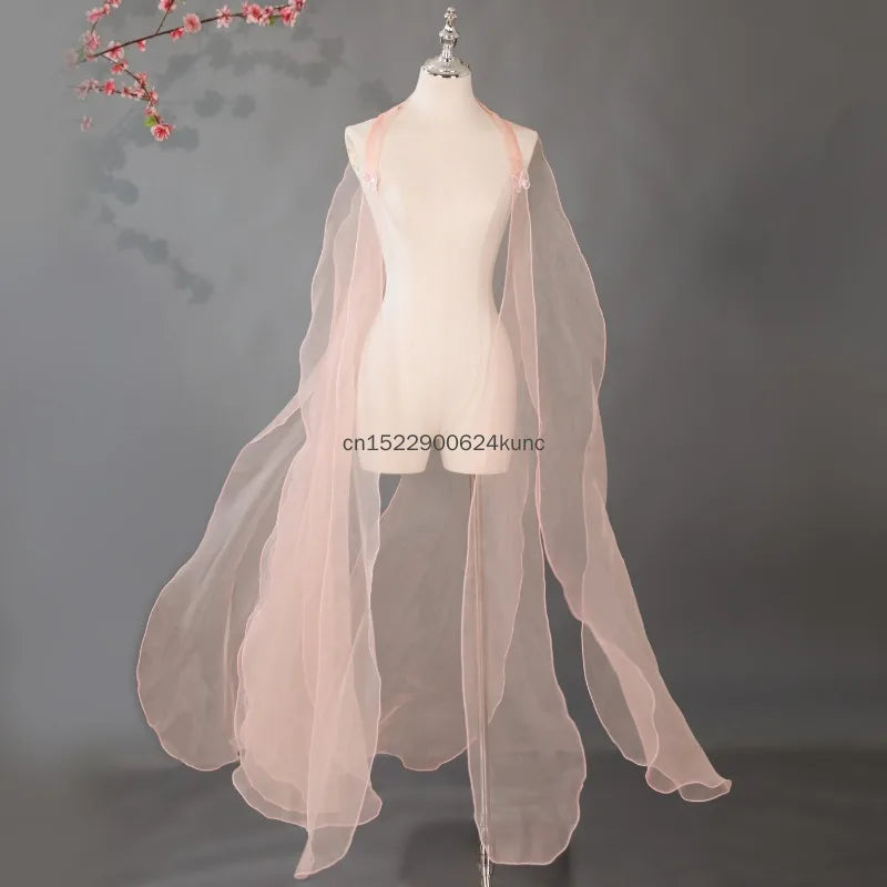 Elegant Fairy Tulle Hanfu Shawl Cape Costume for Women