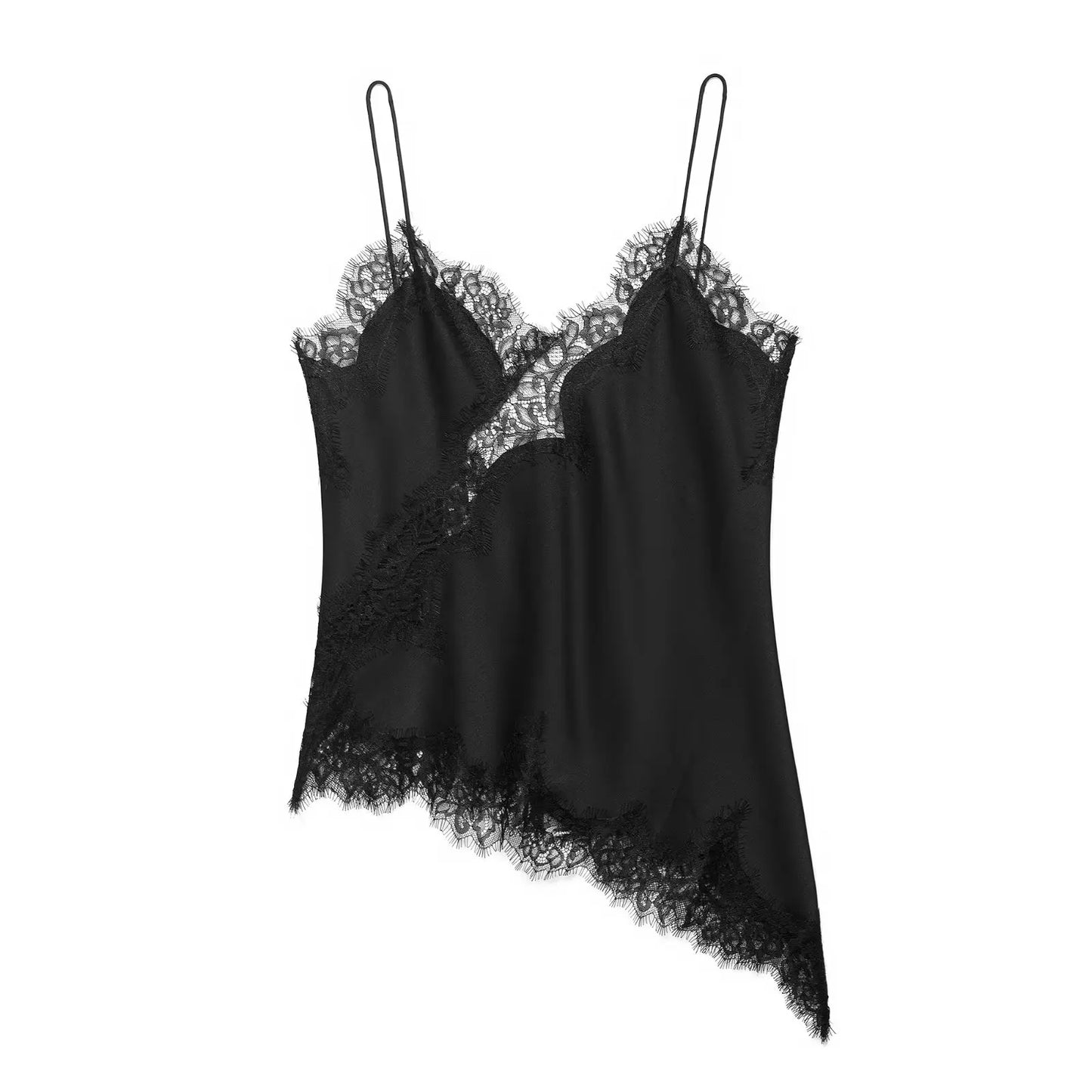 Elegant Lace Backless Asymmetrical Sleeveless Camisole for Women