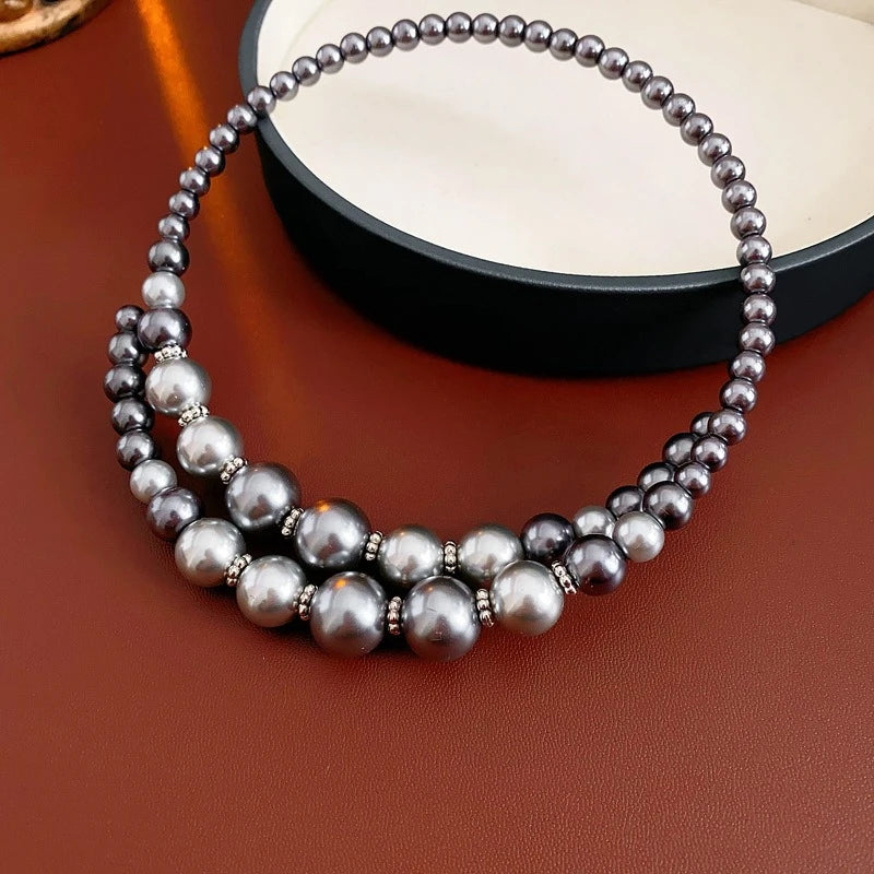 Imitation Pearl Torque Necklace