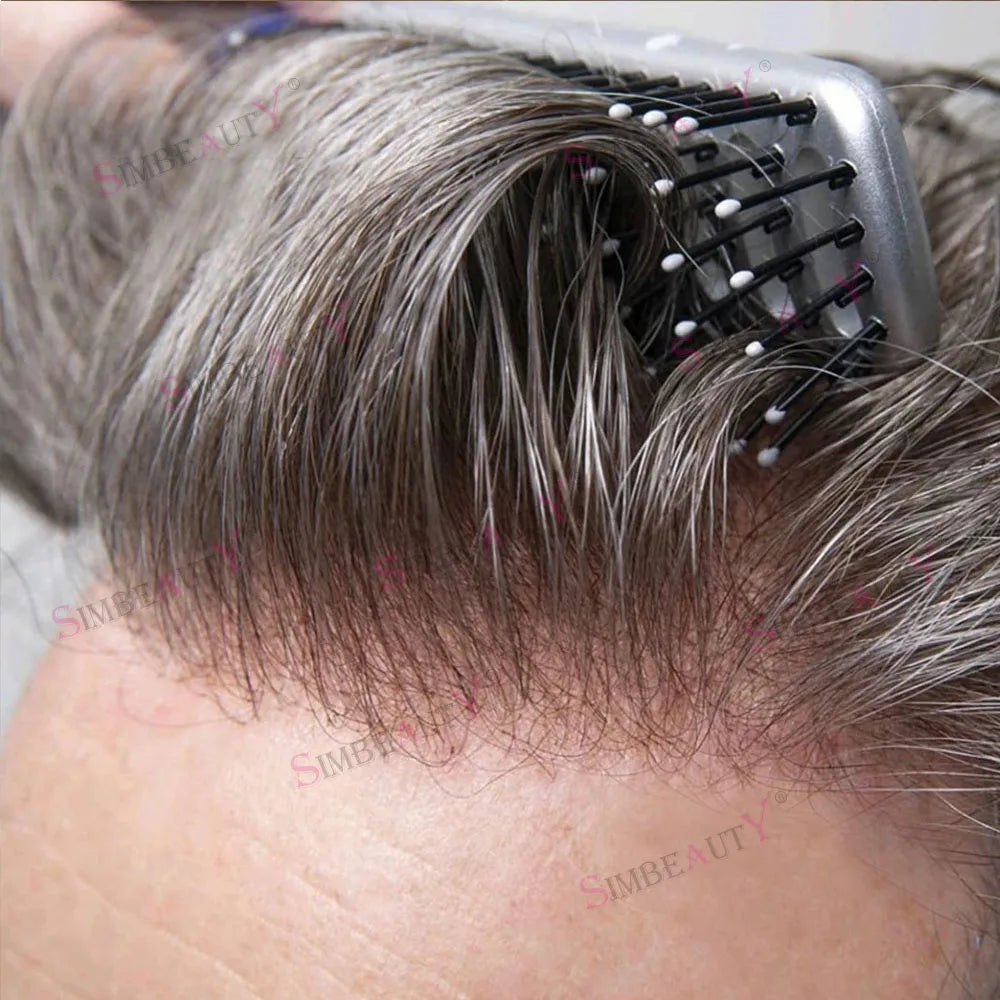 Ultra Thin Invisible V Loop Human Hair Toupee for Women
