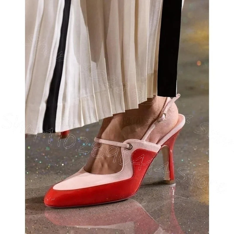 Elegant Buckle Strap Pointed Toe High Heel Pumps For Women