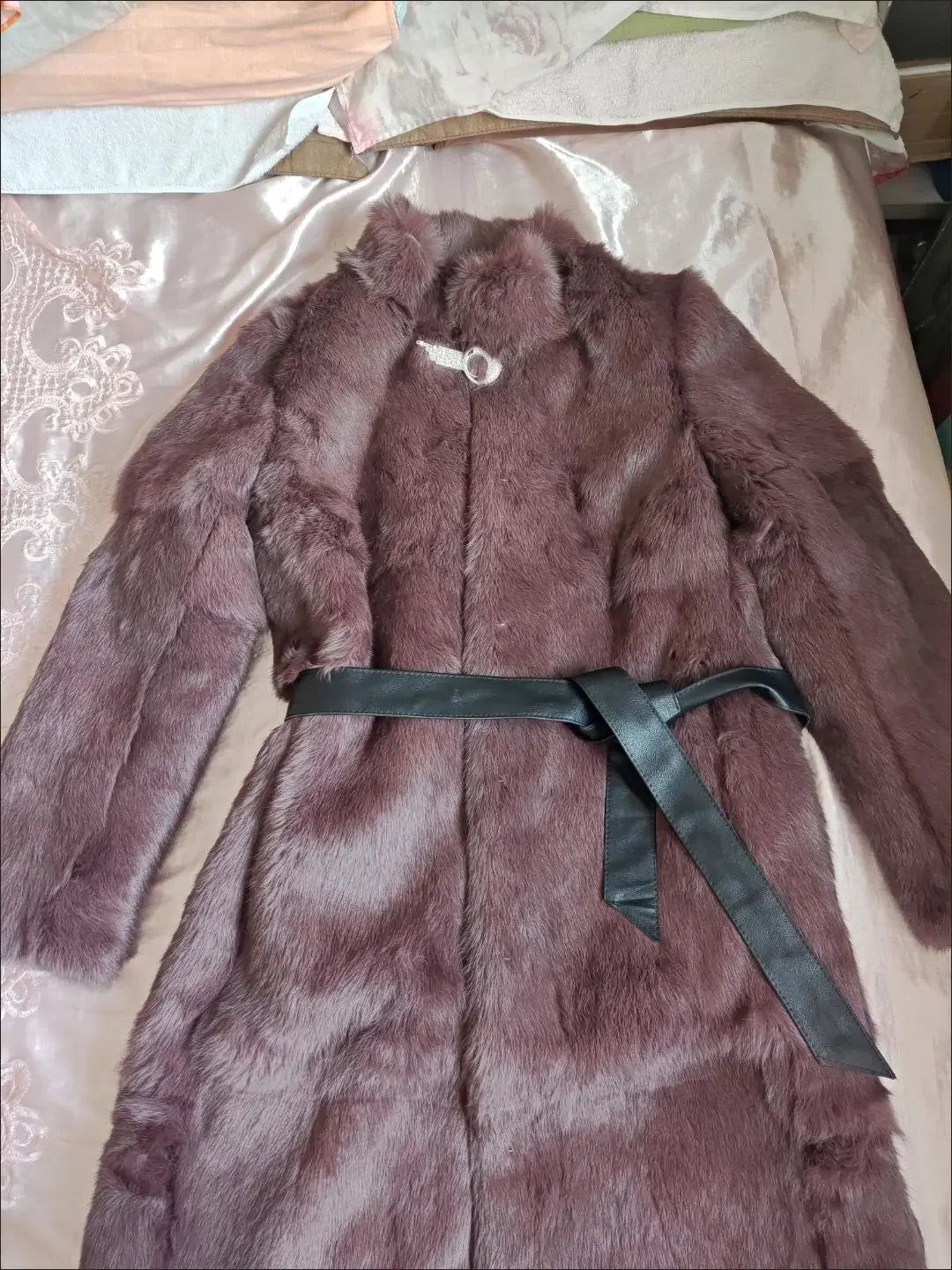 Classic Round Neck Button Front Long Sleeve Coat For Women