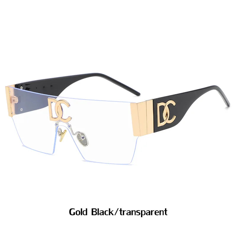 Oversized Shield Sunglasses With UV Protection for Women