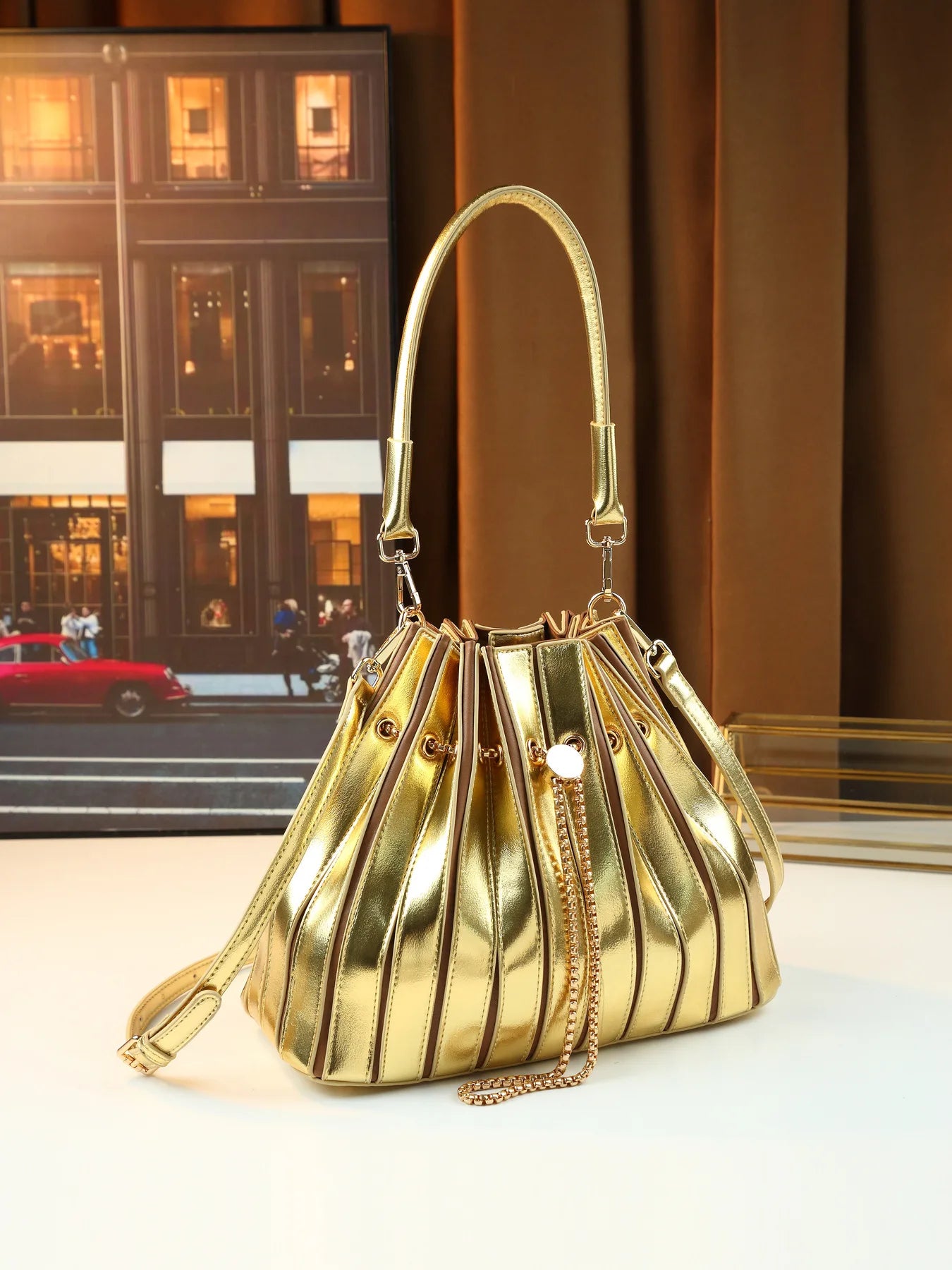 Women's Handbag Luxury Brand Shiny Leather Shiny Fashion Women's Single Shoulder Bag Personalized Fashionable Casual Women's Bag